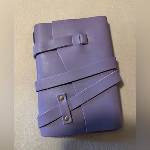 Portland Leather wrap journal in lavender